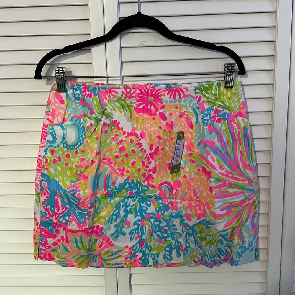 NWT Lily Pulitzer Marigold skort multi lovers coral 2